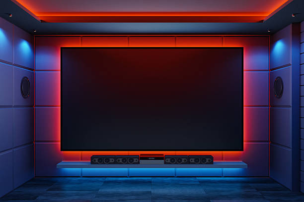 istock Futuristic Home Cinema Interior with Ambient LED Lighting and Acoustic Design 2224687323