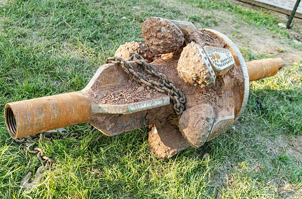 istock Dirty and rusty drill head, drill bit. Horizontal Drilling and cable laying. 2224687364