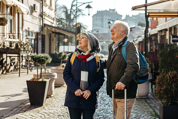 istock Senior couple exploring new city together 2224698122
