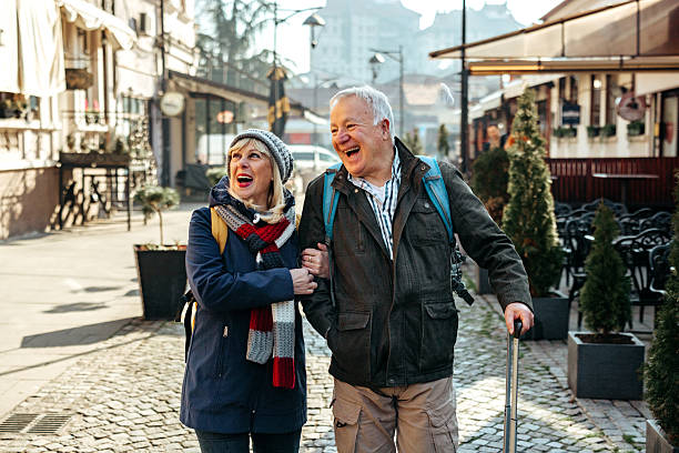 istock Senior couple exploring new city together 2224698141