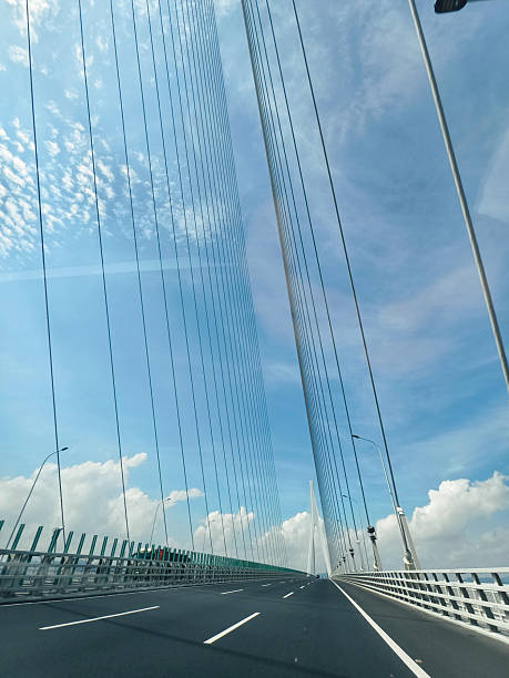 istock Suspension Bridge Under a Clear Blue Sky 2224706588