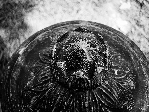 Fountain in black and white