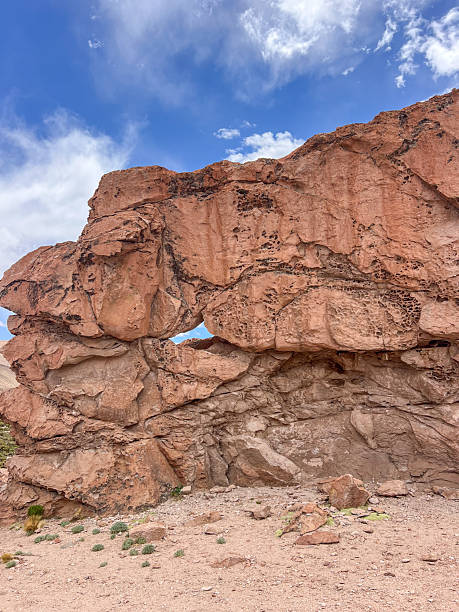 istock Large Red Rock Formation in Desert Landscape 2224727273