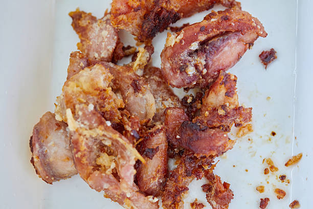 Close-up view of fried pickled fish in plate