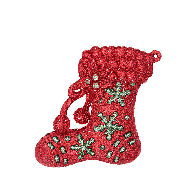 istock Christmas Red Stocking Glitter Ornament Tree Decoration 2224736649
