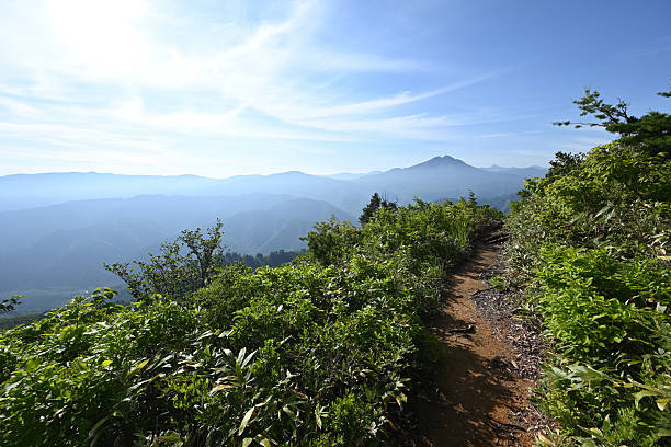 Great view of  mountain ridge of Mt. Hiragatake