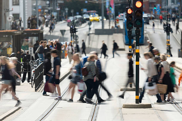 istock Busy street with pedestrians 2224744986