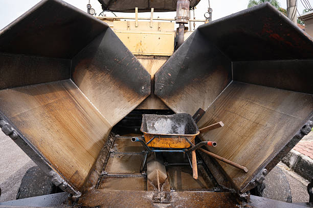 Industrial road construction equipment. Road repair.