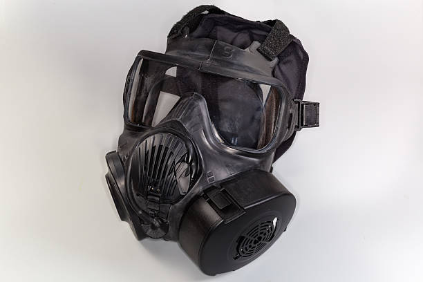 istock Gas mask with filter mounted on side of the mask 2224751917