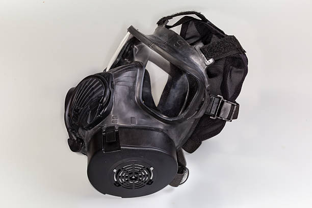 istock Gas mask with filter mounted on side of the mask 2224751931