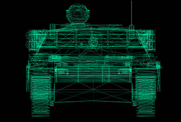 istock Front View of Armored Tank Model 2224752901