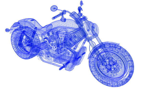 istock 3D Model of Classic Style Sport Motorcycle 2224753643