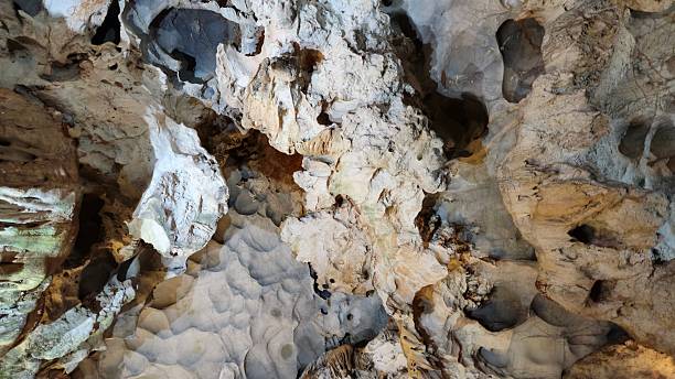 istock Spectacular limestone formations and stalactites inside Thien Cung cave, Ha Long Bay, Vietnam. 2224757101
