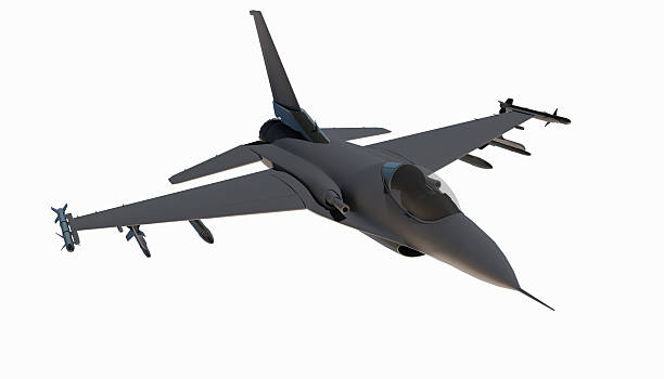 istock Gray general dynamics f16 fighting falcon jet fighter, 2224764381