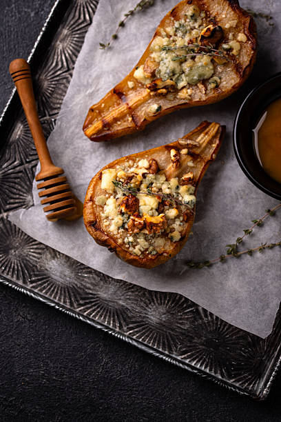 istock Baked pears with blue cheese and honey 2224780785