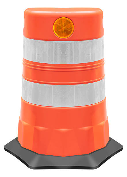 istock Orange large traffic cone with isolated on white background with clipping path 2224782779