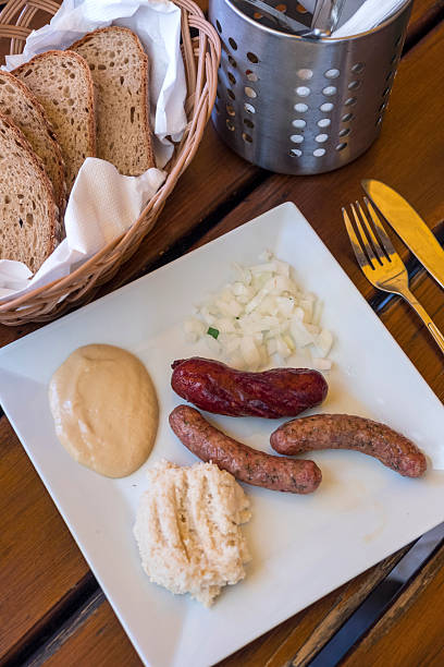 istock Assorted sausages and sauces in Prague, Czech Republic 2224794970