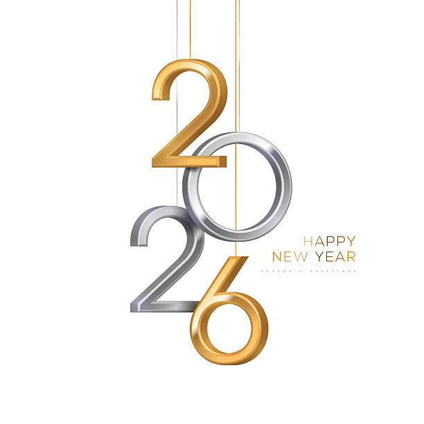 illustrazioni stock, clip art, cartoni animati e icone di tendenza di 2026 icona oro capodanno - 2026