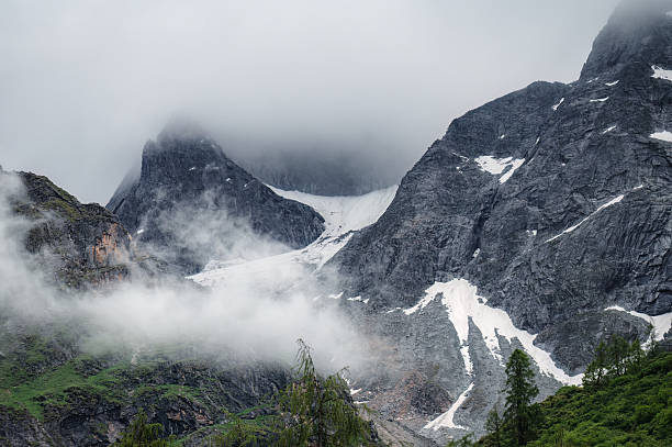 istock Misty glacier mountain forest landscape 2224799411