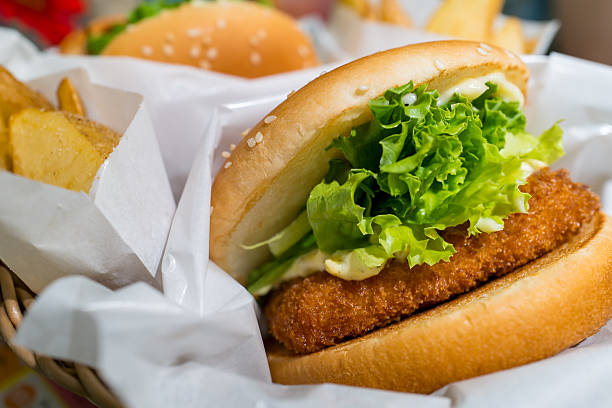 Juicy Shot of Fried Cutlet on a Bun