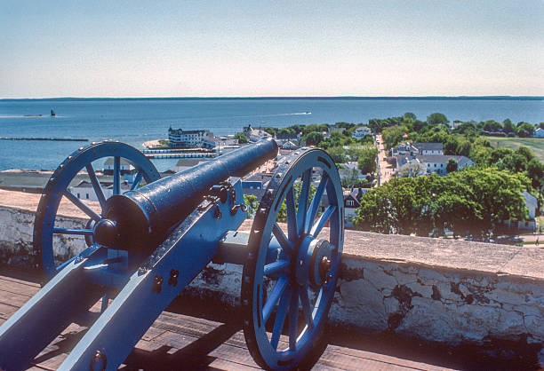 Mackinac Island - View from the Cannon - 1982. Scanned from Kodachrome 25 slide.