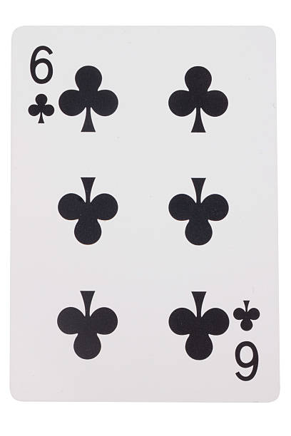 istock card gambling on white game luck six clubs 2224811659
