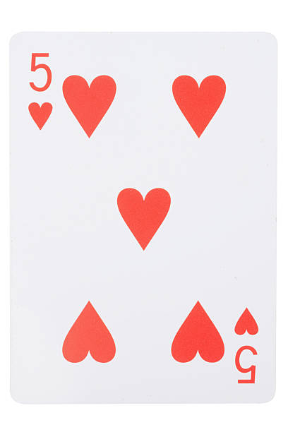 istock card gambling on white game luck five hearts 2224811682