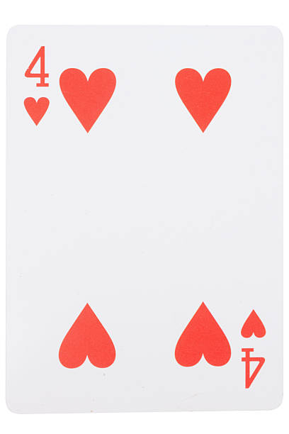 istock card gambling on white game luck four hearts 2224811686