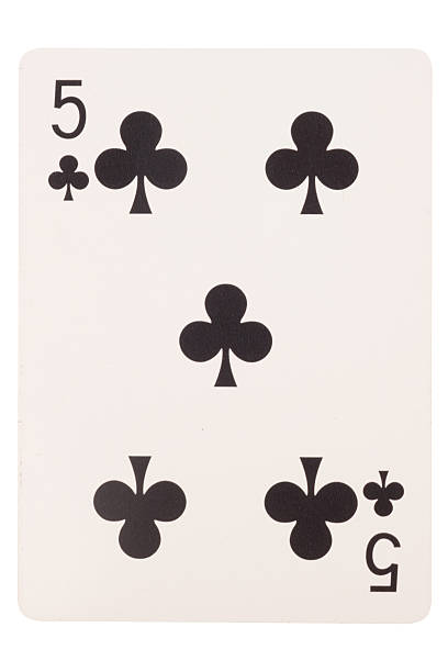 istock card gambling on white game luck five clubs 2224811714