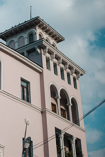 istock Historic Pink Building with Arched Windows under Blue Sky – Kutaisi, Georgia 2224815769