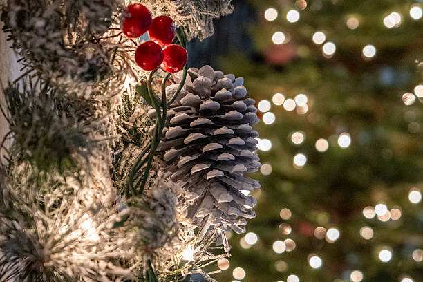 istock Pine Cone and Garland Christmas Decoration 2224819006