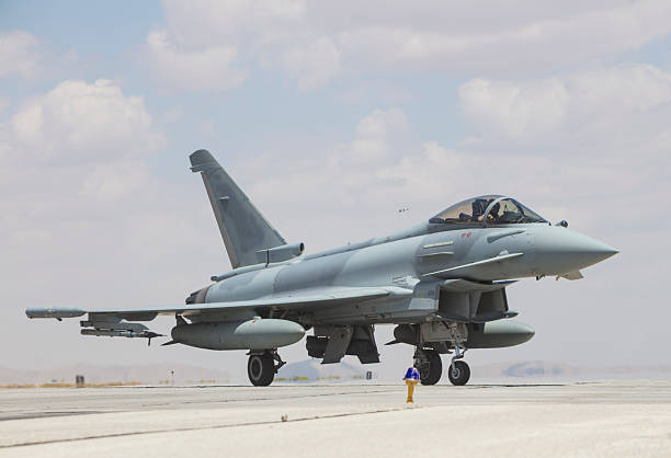 istock Eurofighter Typhoon fighter jet on runway 2224820225