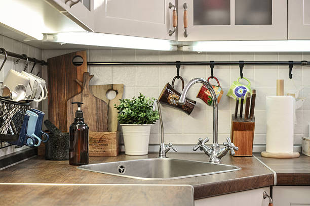 istock stainless steel sink and  mixer tap. 2224822927