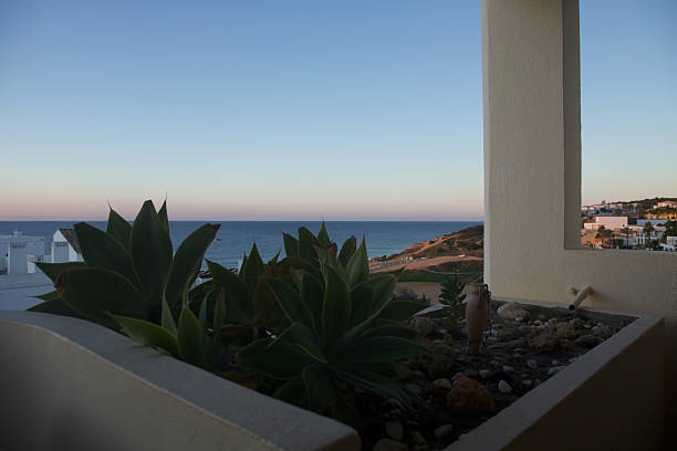 View of the cliff in Majorca from the viewing terrace