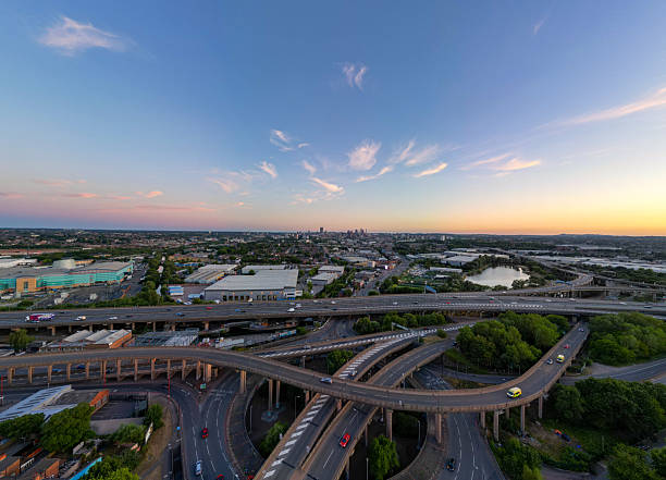 istock Aerial Sunset Over Spaghetti Junction, Birmingham 2224830891