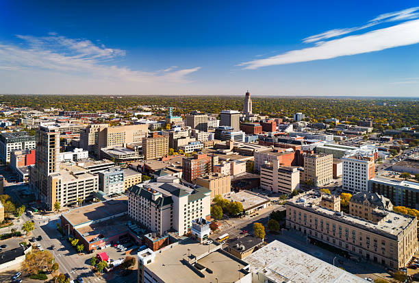 istock Lincoln, Nebraska Downtown Aerial 2224832922
