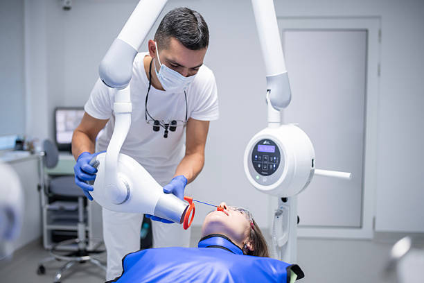 istock Dentist taking X-rays of patient. 2224834167