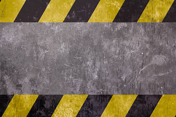 istock Safety sign on a yellow and black stripe 2224835194