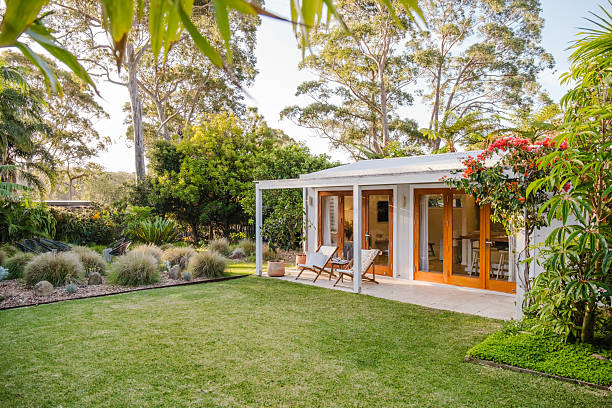 istock Small Villa with lush gardens 2224841599