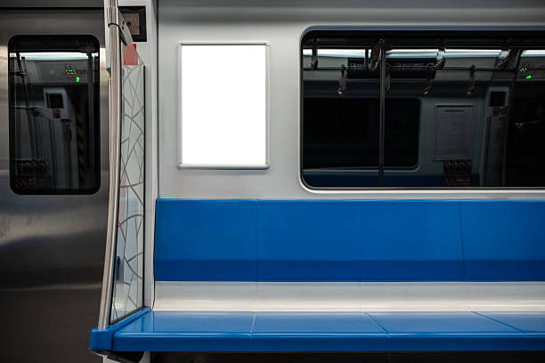 istock Billboard white mockup screen in metro subway for advertising. 2224845811