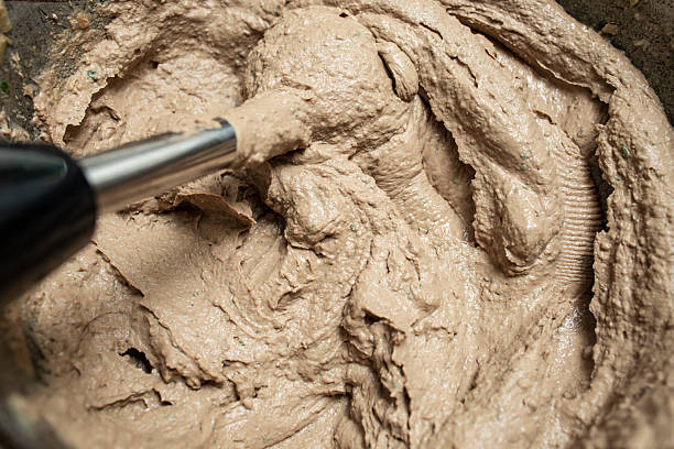 istock Blending chicken liver with a vertical hand mixer, liver paste recipe process 2224852617