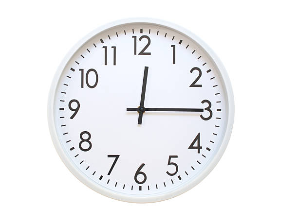 istock Wall clock showing 00:15 or 12:15. minimalist analog wall clock. suitable for time concept, deadline, schedule, or time zone visuals. 2224860709