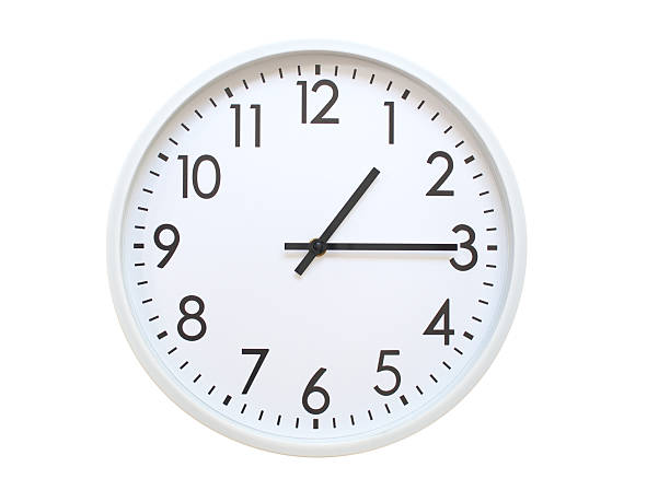 istock Wall clock showing 01:15 or 13:15. minimalist analog wall clock. suitable for time concept, deadline, schedule, or time zone visuals. 2224860756