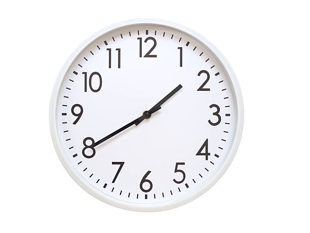istock Wall clock showing 01:40 or 13:40. minimalist analog wall clock. suitable for time concept, deadline, schedule, or time zone visuals. 2224860765