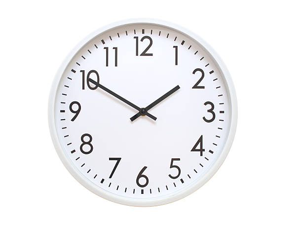 istock Wall clock showing 01:50 or 13:50. minimalist analog wall clock. suitable for time concept, deadline, schedule, or time zone visuals. 2224860767