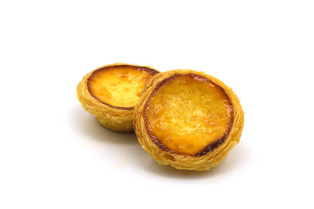 istock Egg tart the delicious crispy bakery on  white background 2224861019