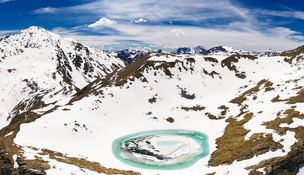 aerial shots grosina valley near Bormio