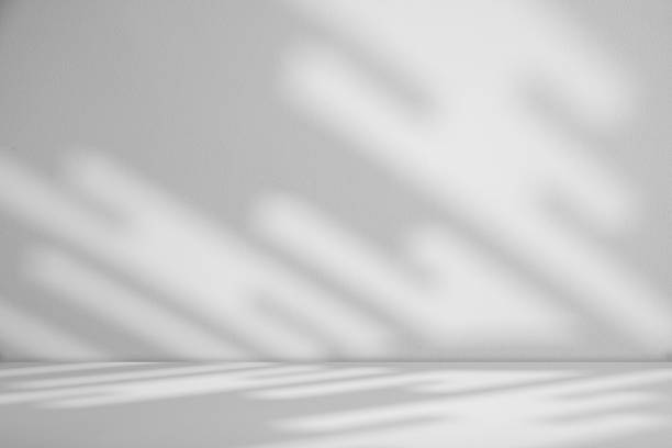 istock White Background for Happy Chinese New Year concept,Shadow light of Chinese pattern on grey floor and wall studio room background,Abstract minimal backdrop for Product design presentation 2224862075