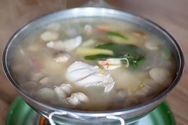 Tom yum, Thai Seafood spicy soup in bowl.
