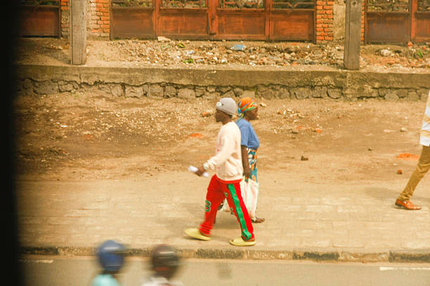 Group of colorful dressed, happy African children, Kenya, East Africa